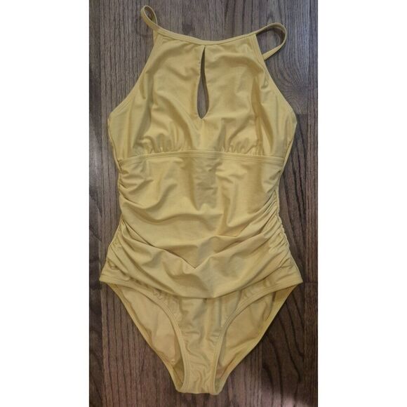🌸 Ellen Tracy Key Hole Front One-piece  Bathingsuit Swimsuit Women's Size 12🌸 - Picture 1 of 3